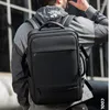 Zaino da viaggio da uomo Business Schoolbag Borsa USB espandibile alla moda impermeabile per laptop da 17,3 pollici di grande capacità