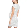 Nursing Clothes Polka Dot Printed ShortSleeved Vneck Maternity Dress Source Manufacturer 240321