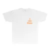 Rhude Brand Tshirt Mens Designer T Shirt Trendy Fashion Kort ärm RH114 Orange Star Printed Short Sleeve T-Shirt R90W84 Size S-XXL