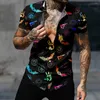 Men's Casual Shirts Hawaiian Shirt Short Sleeve For Men Fashion Women Loose Y2k Tops Gothic Streetwear Blouse Goth Cozy Beach Clothes