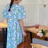 Umstandskleider Sommermode A-Linie Lose Kurzarmrock Schwangere Frauen Kleidung Schwangerschaft Mama Bedrucktes Puppenkleid 240319