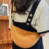 Sacs à bandoulière Vintage Corduroy Designer Satchel Japonais Couleur Unie Femmes Petit Sac Mode Dumpling Voyage Simple Crossbodyblieberryeyes