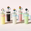 21 couleurs LGBT arc-en-ciel amour drapeau silicone paille toppers accessoires couverture charmes réutilisable anti-éclaboussures boire bouchon anti-poussière décoratif 8mm/10mm fête de paille