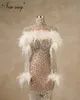 4 Designed Тяжелые вечерние платья из бисера Robe De Cocktail Crystals Кисточка для выпускного вечера Одежда Роскошные женские платья Ocn Dr для вечеринки V8fh #