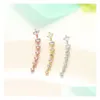 Ear Cuff 2022 Super Shiny Zircon Sier Gold Hook Clip Earrings For Women Jewelry Wholesale Gift Ears Row Drop Delivery Dhbmk