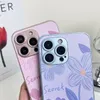 Fashion Oil Painting Flower PU Leather Cases For Iphone 15 Pro Max 14 Plus 13 12 11 Iphone15 Luxury Stylish Floral Hard Plastic PC Soft TPU Fine Hole Phone Back Cover