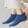 Chaussettes pour hommes 3 paires/lot marque coton hommes été mince respirant de haute qualité sans spectacle bateau noir court pour les étudiants