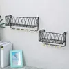 Hooks Iron Wall Shelf Wall-Mounted Storage Rack Kitchen Hook Bedroom Home Decoration