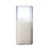 Copos de vinho grande quadrado simples vidro transparente bebida fria copo de grande capacidade suco de leite mousse água