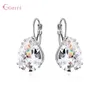 Boucles d'oreilles pendantes en argent Sterling 925, grande Promotion, bijoux à la mode pour femmes, forme d'œuf/goutte d'eau/pendentif carré, zircone cubique