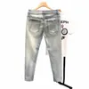 Jeans denim da uomo slim fit vintage di lusso Fi Designer Jeans casual coreani primaverili e autunnali elasticizzati Jeans maschili Q0oO #