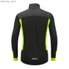 WOSAWE Fietsjack voor heren Winter Thermisch opwarmen Fleece Road MTB Fietskleding Sportkleding Winddichte rijtruien24329