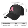 Bola bonés rosa letra a homens mulheres boné de beisebol ajustável ao ar livre high-end hip hop caminhoneiro snapback unisex moda rua maré chapéus