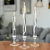 Candle Holders 3 Pcs Glass Oil Lamp Bling Bedroom Decor Home Kerosene Clear Desktop Wedding For Party High Borosilicate Decoration