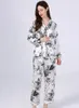 Women's Sleepwear Wholesale Print Ladies Summer Silk Pajama Luxury Comfortable Pure Women Pajamas