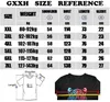 T-shirts voor heren GXXH Trendy groot formaat 95% katoen T-shirt met korte mouwen en eenvoudige letters reliëf ronde hals los half top shirt