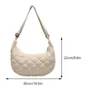 Sac femme Hobo épaule rembourrée boulette polyvalent vers le bas croissant doux matelassé fourre-tout bandoulière travail voyage