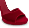 2024 Obcasy kostki Party Party Wedding Red High Heel Dress Buty pudełko