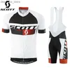 Giacche da ciclismo Giacca da uomo uniforme da bicicletta Scott manica corta da uomo camicia da paracadutismo professionale con bretelle maglia 2024 camicia estiva Mtb bicicletta primavera set24329