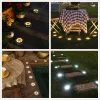 8 Teile/satz Outdoor Solar Powered Boden Licht Wasserdichte Garten lampe Weg Deck Lichter mit 8/12/20 LED Lampen für Haus hof Auffahrt Rasen Straße freies schiff D3,5