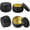 Storage Bottles 3pcs 8 Oz Scented Candles Jar With Lid Round Candle Container Tins Empty Box For Making Salves Storing