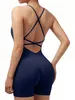 Yoga sätter gymnastik Jumpsuits Women Sports Overalys Lycra Active Wear Fitness Clothing Workout Clothes for Women Short Outfits 240319