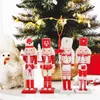 Decoração de festa 4 pcs Nutcracker Soldado Brinquedo Crianças Presente de Natal Feriado Pingente Brilhante Ornamento de Pó