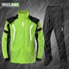 Jaquetas de ciclismo Wosawe ciclismo roupas impermeáveis ​​dias chuvosos ultra-fino capa de chuva conjunto de calças de chuva motocicleta respirável reflexivo casaco de chuva24329