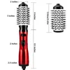 Sèche-cheveux 3 en 1 rotatif électrique lisseur brosse cheveux bigoudi sèche-cheveux brosse Air chaud peigne négatif Ion cheveux Styler peigne 240329