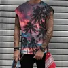 Débardeurs pour hommes Casual Beach Hawaiianss Boho Imprimer T-shirts musculaires sans manches Cool Entraînement T-shirts Fitness Vest Athletic Drop Delivery App DH8EJ