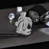 Cluster Rings Attagems Design D Färg Moissanite Ring för Women Man 925 Sterling Silver Diamond Test Pass Anniversary Original smycken