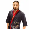 suşi şef ceket japonya mutfağı üniforma unisex yemek pişirme gömlek otel mutfak ceket koru barbekü restoran garson iş kıyafetleri u96e#