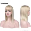 Peças de cabelo Mulheres Ombre Extensão Clipe com Bang Longo Reto Peça Sintética Fibra de Alta Temperatura 2101084438585 Drop Delivery Prod Oteym