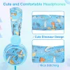 Casque / casque 3,5 mm Écouteur câblé Dinosaure Cutorne Unicorn Wired Ecoutphone With Mic Gaming Animal Headset Jack For Children Children Bandband