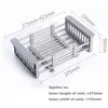 Outra organização de limpeza Rack de secagem de prato ajustável Cesta de drenagem telescópica com apoio de braço retrátil Cozinha sobre a pia Dro Oto2L