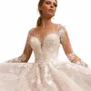 Ashley Carol Abito da sposa sexy per le donne 2024 Appliques Tulle Backl Manica Lg Boho Abito da sposa Abiti da sposa q4Sv #