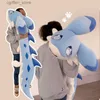 Stuffed Plush Animals 180cm Palworld Plush Doll Toy Blue Katress Palworld Plush Cute Cat Cartoon Throwing Pillow Game Surrounding Plush Gifts240327