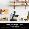 Соковыжималки Ninja Cold Press Juicer Pro — мощная медленная соковыжималка с полным контролем над мякотью и серебряным облаком в один клик, антикапельная программа barL2403