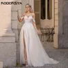 RODDRSYA Light Champagne Pastrol Wedding Dresses Off Shoulder Sweetheart Bride Gowns Side Split A-Line Tulle Vestido De Novia 240325