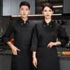 Costume de cuisinier d'hôtel, chemise de cuisine spécialisée, uniforme de Chef de Service alimentaire de Restaurant, vêtements de travail de boulangerie et de café T579 #