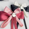 Bow Ties Korean version Fresh och Sweet College Style Bow Tie Corsage Fashion Versatile Bow Tie Collar Shirt Dress Accessory Brosch Y240329