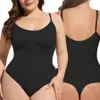 Plus Size Bodysuit Mollige Vrouw Tummy Ctrol Shapewear Dieptepunt Shirt Oversized Dames Strakke Jumpsuit voor Zwaarlijvige Vrouwtjes T3E3 #