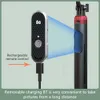 Selfie Monopods Lange verlengde draadloze Bluetooth Selfie Stick 1,53 m met dubbel vullicht Opvouwbaar statief voor actiecamera's Smartphone 24329
