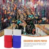 Party Decoratie 6pcs Crepe Paper Rolls Gekleurde streamer decoraties voor verjaardagsbruilingsfestival (White Red Royal-Blue)