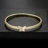 Genuine Gold Electroplated Micro Inlaid Zircon Exquisite Handmade Jewelry for Women's 2024 New High-end Feel Shell Butterfly Bracelet