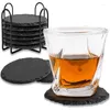Table Mats Stone Drink Coasters With Practical Stand Suitable For Drinks Mugs Bars Glasses