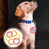 أطواق الكلاب 12 PCS علامة كاتم الصوت حلقة Hoop Dogtag اسم PET معرف كتم التمسح التذبذب دائرة الإمداد