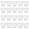 Одноразовые стаканчики-соломинки, 100 шт., 60 мл, прозрачные пластиковые стаканчики для десертов, трапециевидные квадратные твердые порции еды