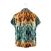 Camisas casuais masculinas camisa havaiana moda manga curta para homens leopardo tie dye vintage tops harajuku y2k streetwear roupas confortáveis ​​bluas