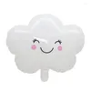 Party Decoration 2Pcs Aluminum Film Cloud Shape Smile Cute White Balloons Wedding Supplies